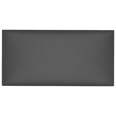 Wandpanelen 12 st 0,54 m² 30x15 cm kunstleer grijs 3