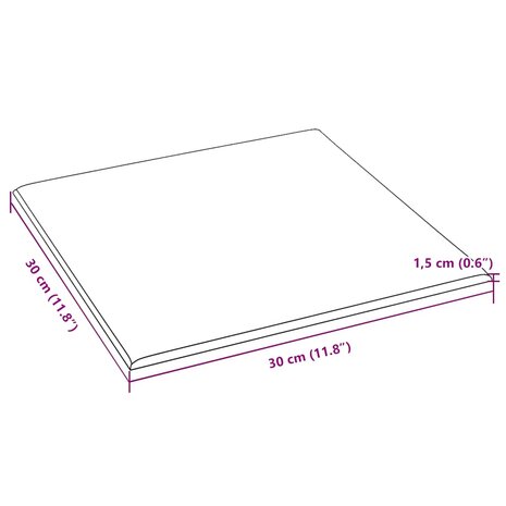Wandpanelen 12 st 1,08 m² 30x30 cm stof zwart 8