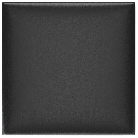 Wandpanelen 12 st 1,08 m² 30x30 cm kunstleer zwart 3