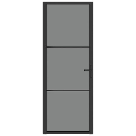 Binnendeur 76x201,5 cm ESG-glas en aluminium zwart 3