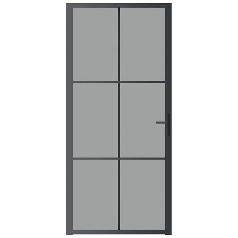 Binnendeur 93x201,5 cm ESG-glas en aluminium zwart 3