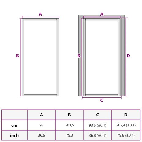 Binnendeur 93x201,5 cm ESG-glas en aluminium zwart 8