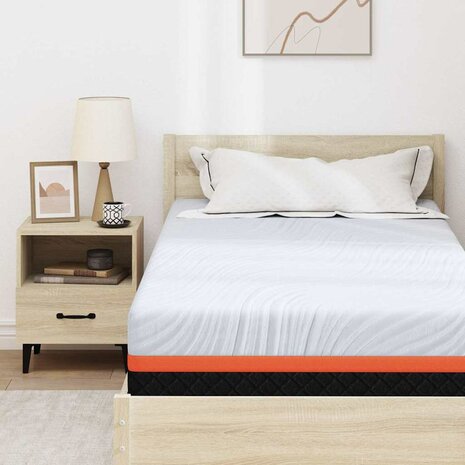 Matras Wit en Grijs 120 x 200 cm Schuim 7