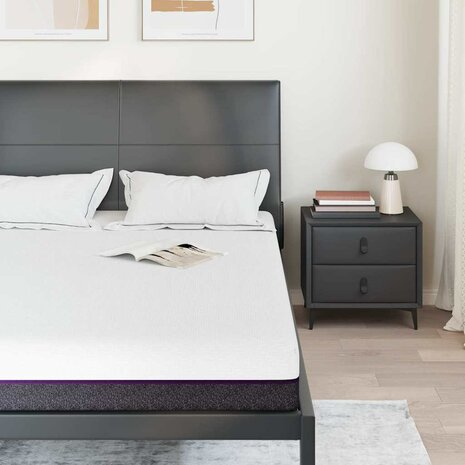 Matras Wit en Grijs 160 x 200 cm Schuim 3