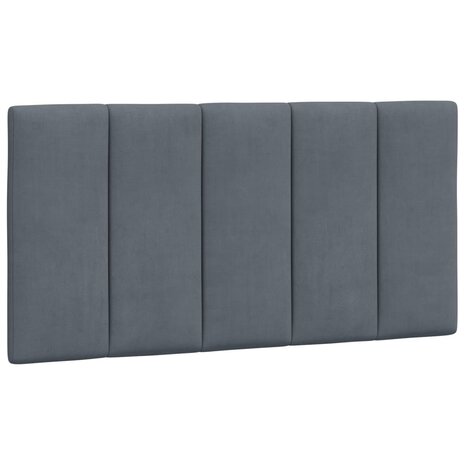 Hoofdbordkussen "Hanko" Donkergrijs 100 cm Fluweel 2