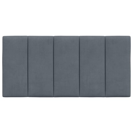 Hoofdbordkussen "Hanko" Donkergrijs 100 cm Fluweel 5