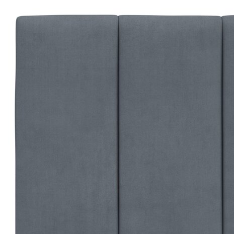 Hoofdbordkussen "Hanko" Donkergrijs 100 cm Fluweel 8