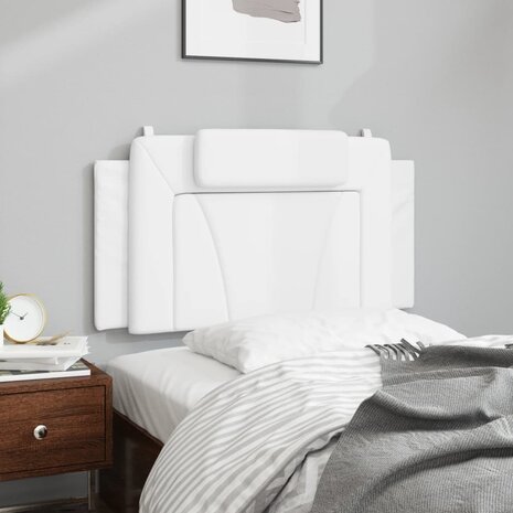 Hoofdbordkussen "Viana" Wit 100 cm Kunstleer 4