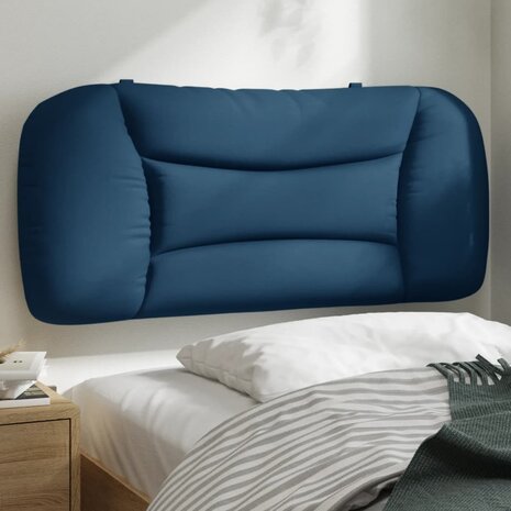 Hoofdbordkussen "Hvar" 80 cm stof blauw 1