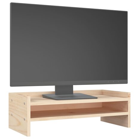 Monitorstandaard 50x24x16 cm massief grenenhout 4