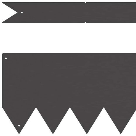 Gazonranden 10 pcs Zwart 100 x 0.5 x 15 cm Staal 3