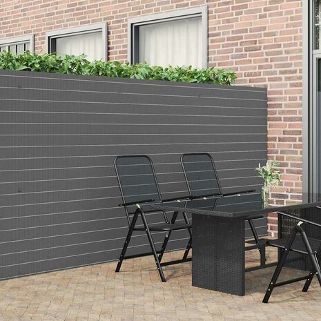 Tuinhek Dubbelzijdig Grijs 1,8x5 m PVC 1