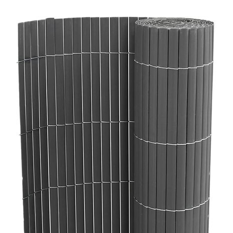 Tuinhek Dubbelzijdig Grijs 1,8x5 m PVC 6