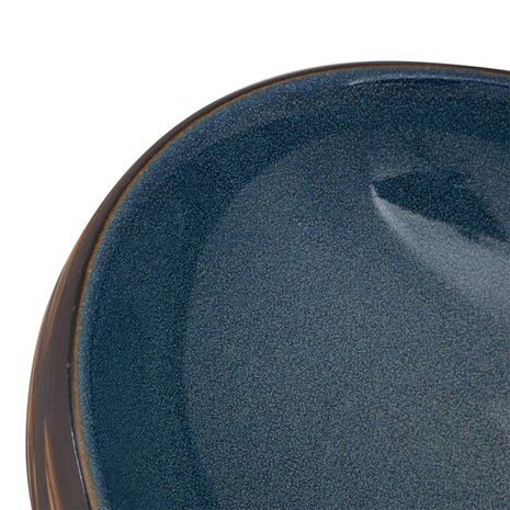 Opzetwasbak ovaal 59x40x15 cm keramiek bruin en blauw 7