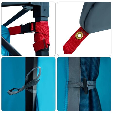 Tent met dak Anders met luchtopening Blauw en Zwart 290 x 288 cm 6