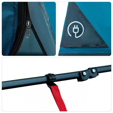 Tent met dak Anders met luchtopening Blauw en Zwart 290 x 288 cm 7
