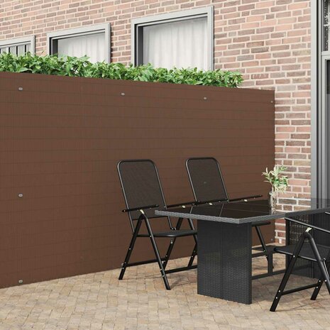 Tuinhek Dubbelzijdig Bruin 1,8x5 m PVC 1