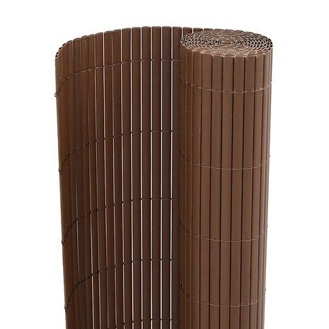 Tuinhek Dubbelzijdig Bruin 1,8x5 m PVC 6