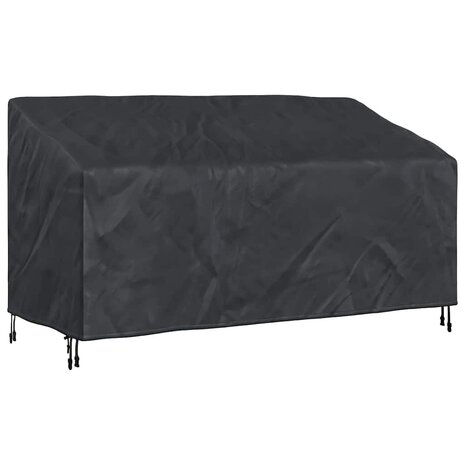 Tuinbankhoes Zwart 205 x 85 x 65 / 94 cm 210D stof 2