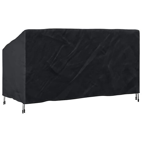 Tuinbankhoes Zwart 205 x 85 x 65 / 94 cm 210D stof 6