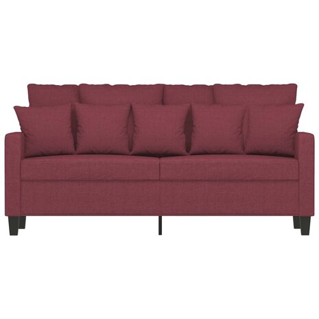 Tweezitsbank 140 cm stof wijnrood 3