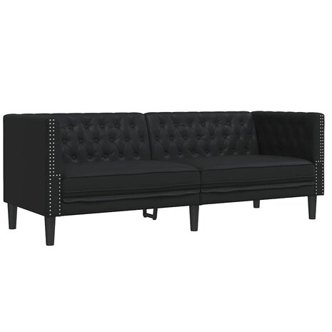 Bankstel 2 pcs Zwart 194 x 74.5 x 70.5 cm Kunstleer 4
