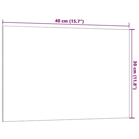 Magneetbord voor aan de wand 40x30 cm gehard glas zwart 6