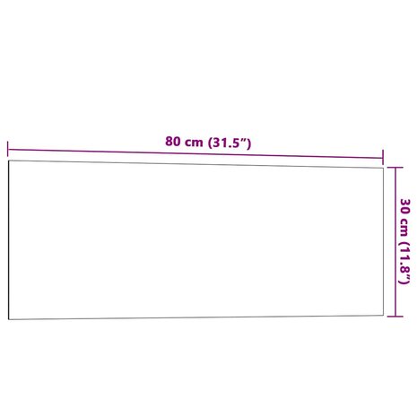 Magneetbord voor aan de wand 80x30 cm gehard glas zwart 6