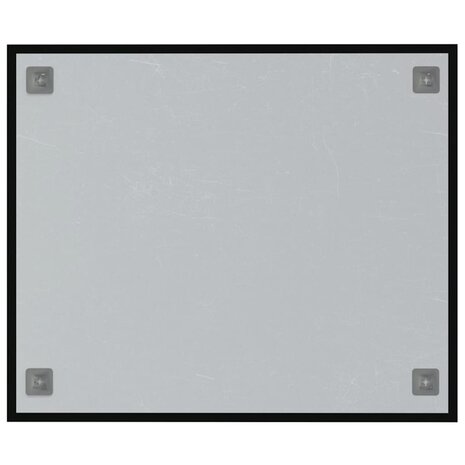 Magneetbord voor aan de wand 60x50 cm gehard glas zwart 4