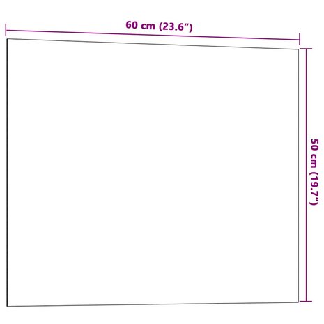 Magneetbord voor aan de wand 60x50 cm gehard glas zwart 6