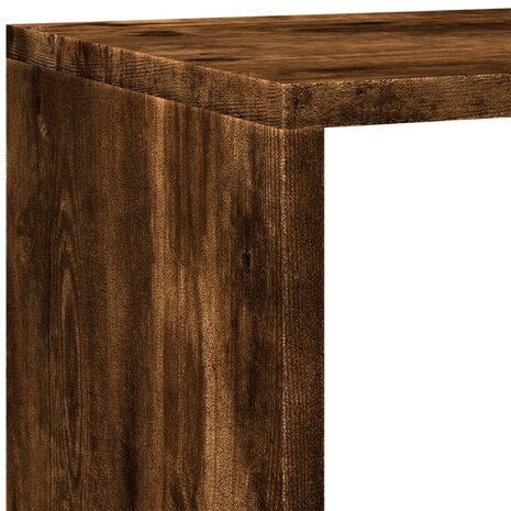 Kamerscherm / boekenkast 143,5x29x143,5 cm hout gerookt eiken 9