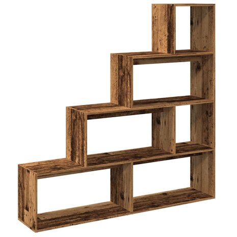 Kamerscherm / boekenkast 143,5x29x143,5 cm hout oud hout 7