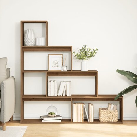 Kamerscherm / boekenkast 143,5x29x143,5 cm hout artisanaal eik 3