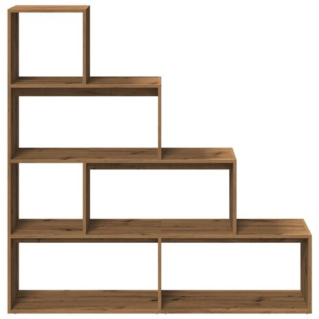 Kamerscherm / boekenkast 143,5x29x143,5 cm hout artisanaal eik 5