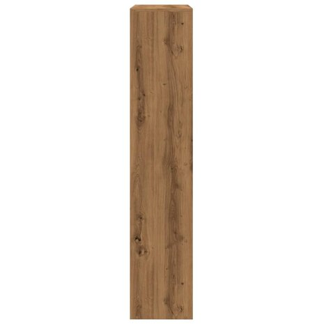 Kamerscherm / boekenkast 143,5x29x143,5 cm hout artisanaal eik 6