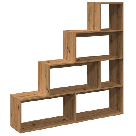 Kamerscherm / boekenkast 143,5x29x143,5 cm hout artisanaal eik 7