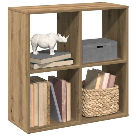 Kamerscherm / boekenkast 69,5x29x69,5 cm hout artisanaal eiken 5