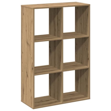 Kamerscherm / boekenkast 69,5x29x103,5 cm hout artisanaal eiken 8