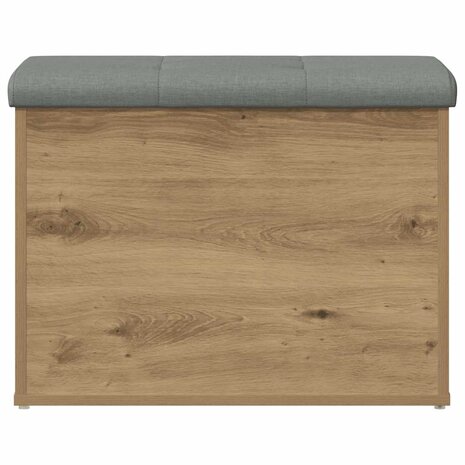 Opbergbankje 62x42x45 cm bewerkt hout artisanaal eikenkleur 4