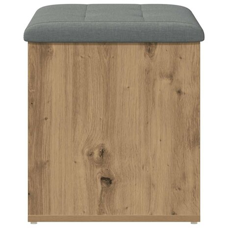Opbergbankje 62x42x45 cm bewerkt hout artisanaal eikenkleur 5