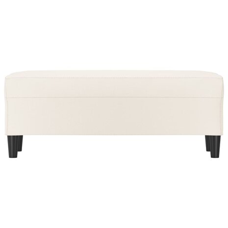 Bankje 100x35x41 cm kunstleer crèmekleurig 3