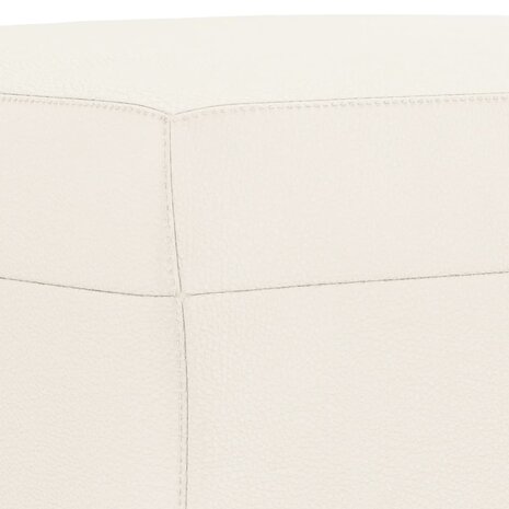 Bankje 100x35x41 cm kunstleer crèmekleurig 5