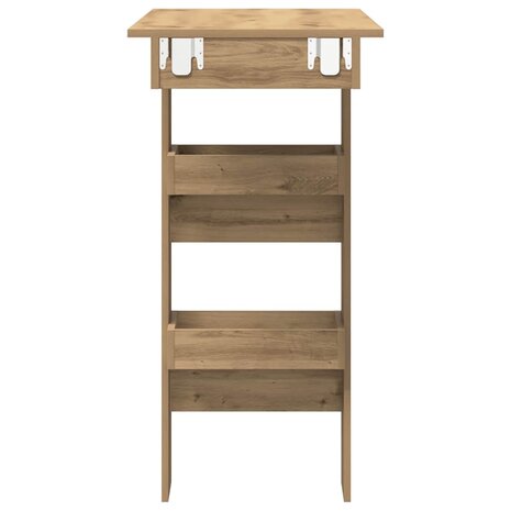 Bartafel wandgemonteerd 102x45x103,5 cm bewerkt hout artisanaal 4