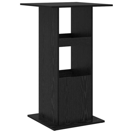 Bartafel met plank Zwart Eiken 60 x 60 x 100 cm Bewerkt hout 7