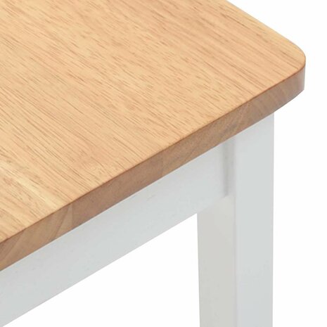 Barkrukken 2 stuks Wit Massief Hout Rubber 8