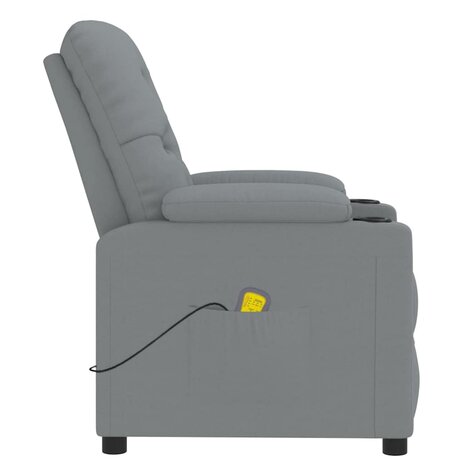 Massagestoel met lichtgrijze stof 4