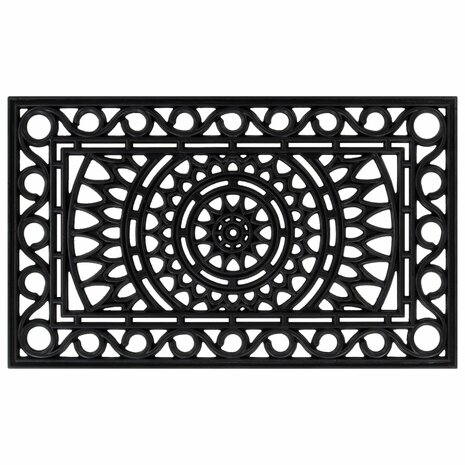Deurmat rechthoekig 45x75 cm rubber 1