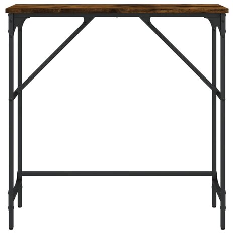 Wandtafel 75x32x75 cm bewerkt hout gerookt eikenkleurig 4