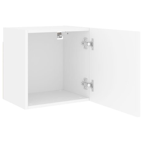 Tv-wandmeubel 40,5x30x40 cm bewerkt hout wit 6