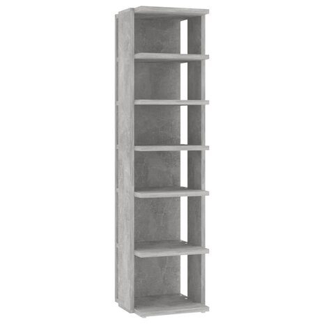 Schoenenkast 27,5x27x102 cm bewerkt hout betongrijs 2